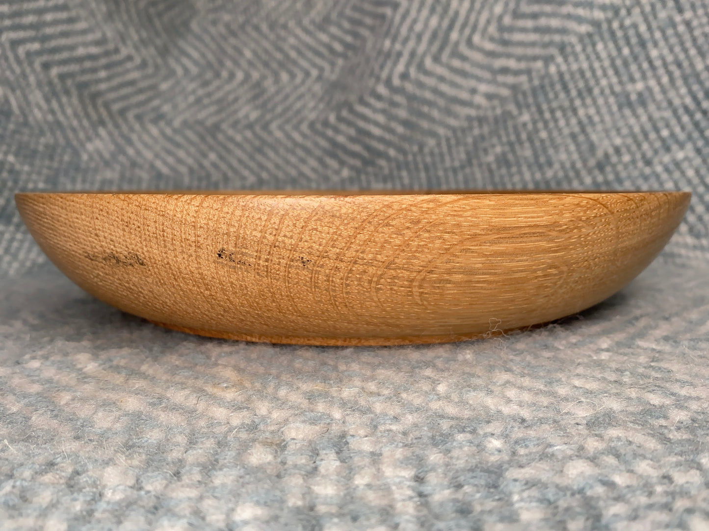 Shallow Red Oak Wood Bowl / Platter - 8" x 2"