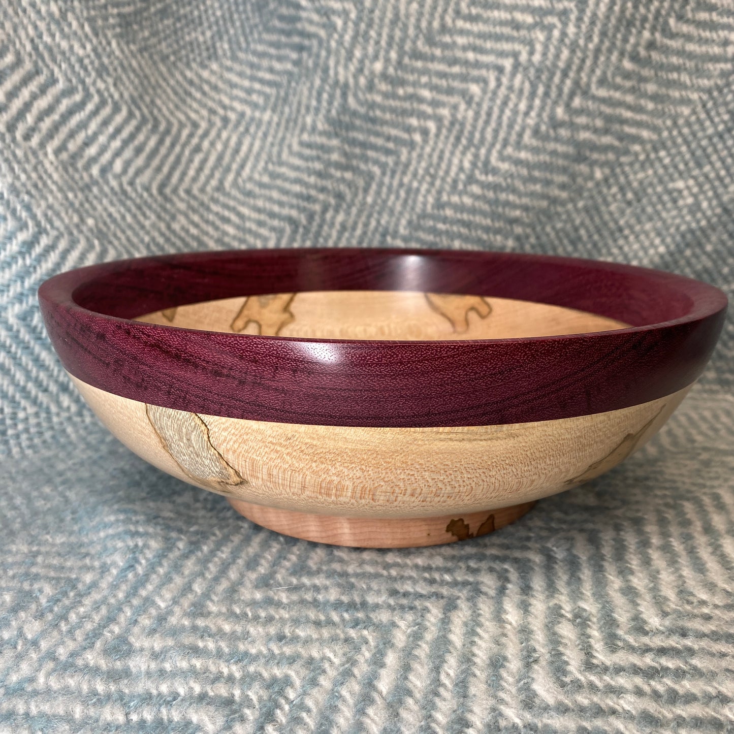 Purpleheart & Ambrosia Maple Wood Bowl - 10" x 3 1/2" - The Anne Collection