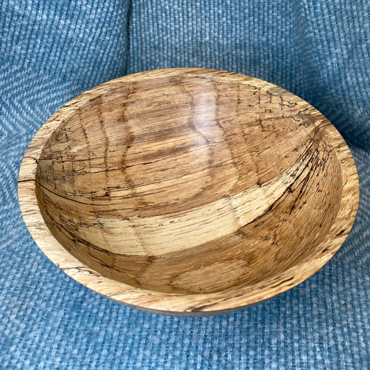 Spalted Oak Salad Bowl - 10 1/2” x 4”