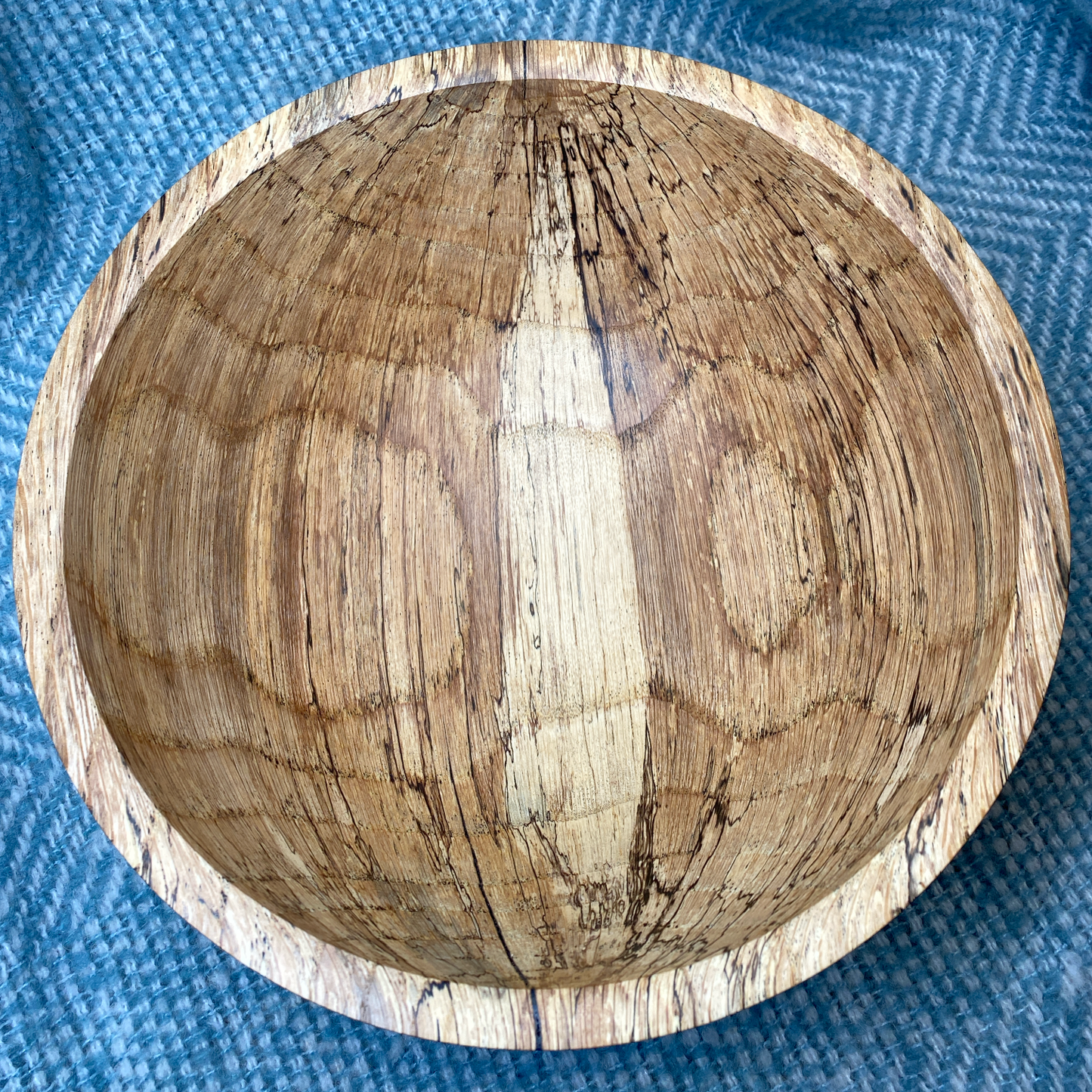 Spalted Oak Salad Bowl - 10 1/2” x 4”