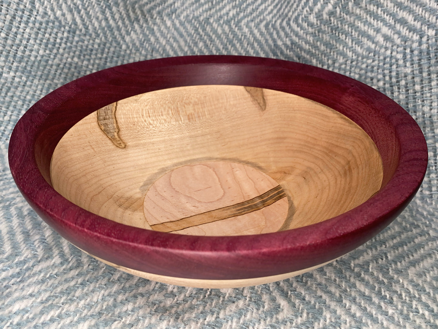 Purpleheart & Ambrosia Maple Wood Bowl - 10" x 3 1/2" - The Anne Collection