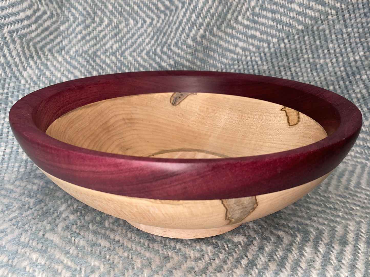 Purpleheart & Ambrosia Maple Wood Bowl - 10" x 3 1/2" - The Anne Collection