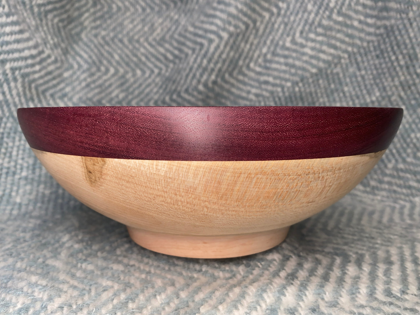 Purpleheart & Ambrosia Maple Wood Bowl - 10" x 3 1/2" - The Anne Collection