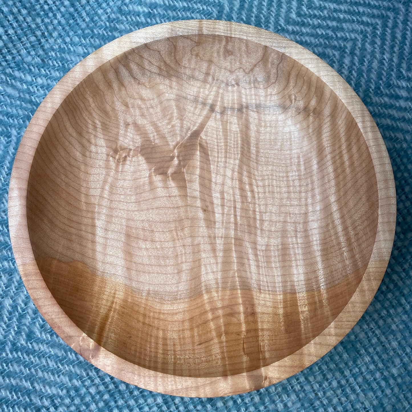 Curly Maple Shallow Bowl / Platter - 9 1/2" x 2 1/2"