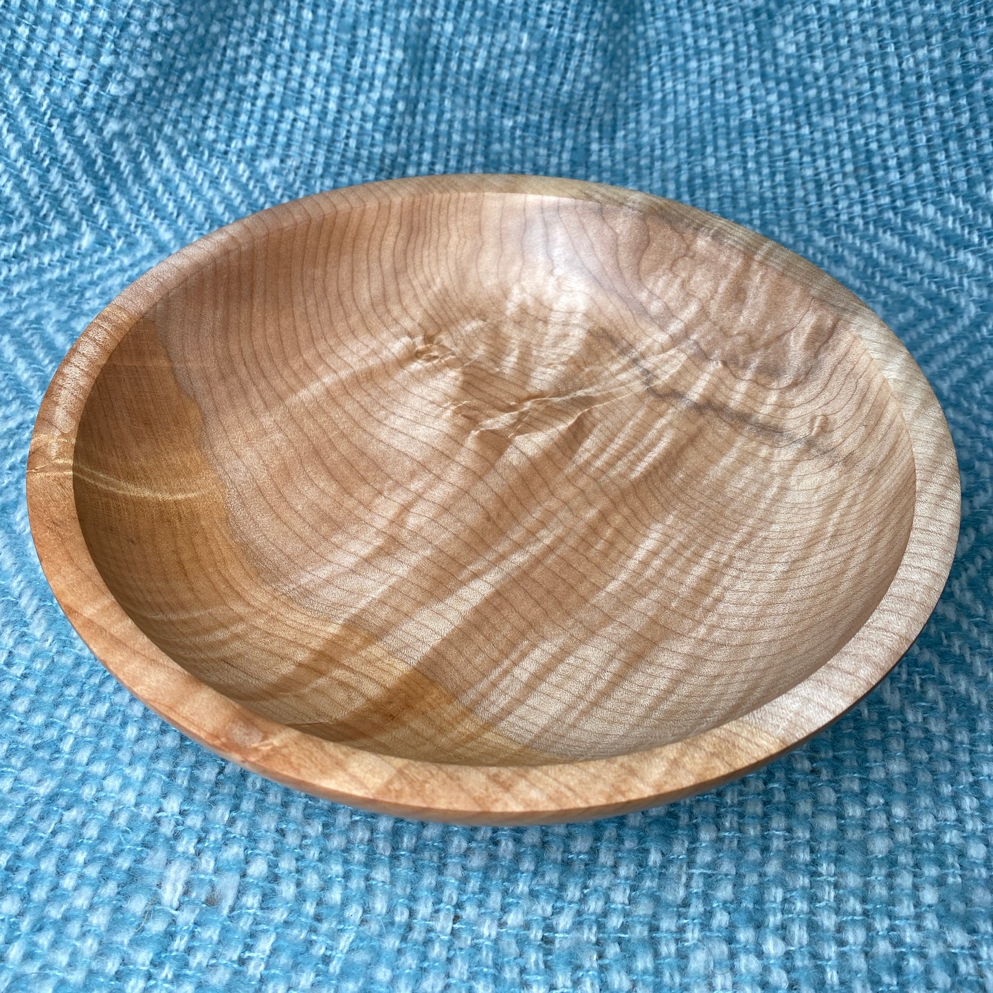 Curly Maple Shallow Bowl / Platter - 9 1/2" x 2 1/2"