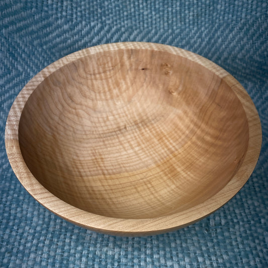 Curly Maple Salad Bowl - 9" x 3 1/2"