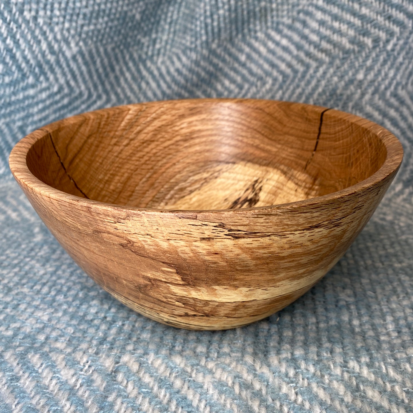 Spalted Oak Salad Bowl - 8” x 3 1/2”