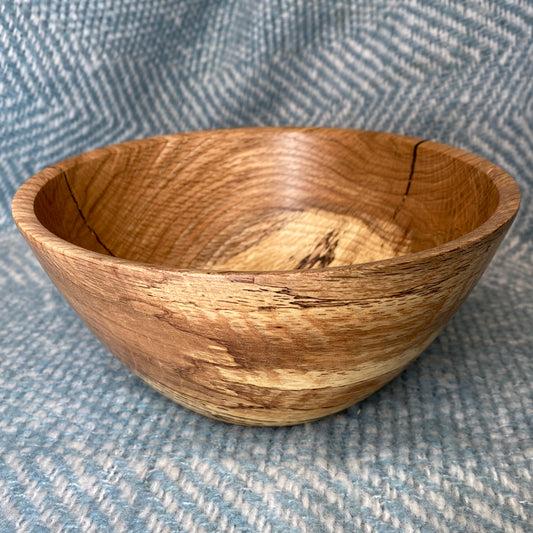 Spalted Oak Salad Bowl - 8” x 3 1/2”