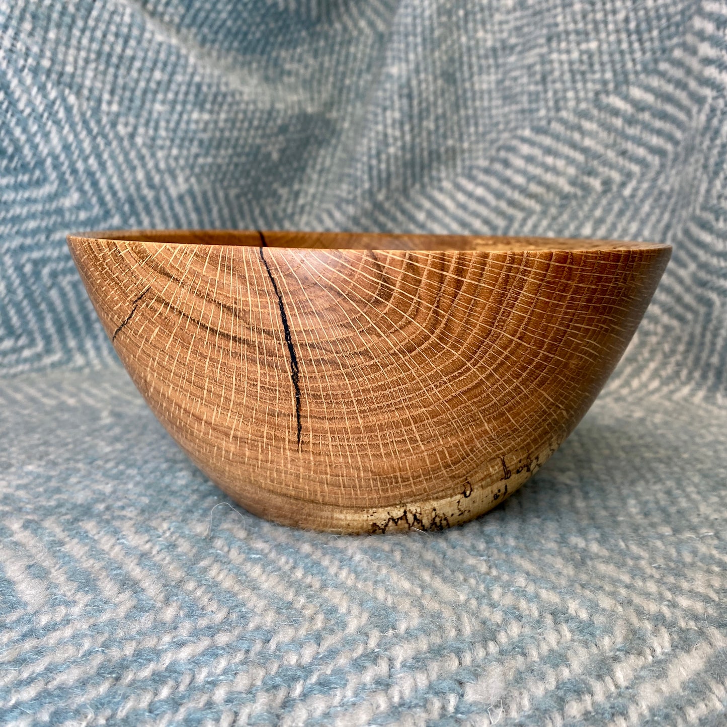 Spalted Oak Salad Bowl - 8” x 3 1/2”