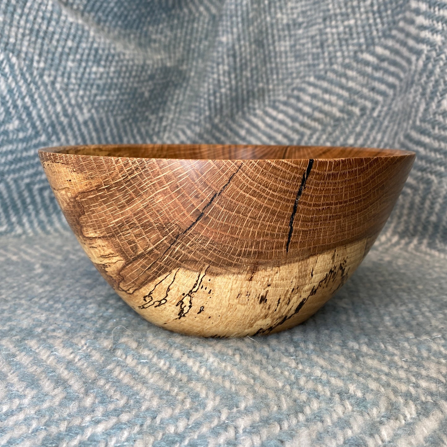 Spalted Oak Salad Bowl - 8” x 3 1/2”