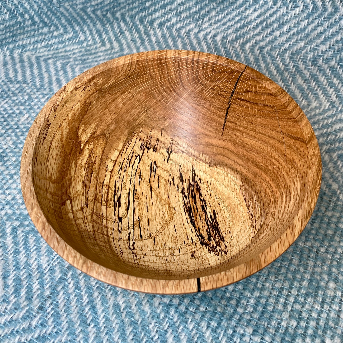 Spalted Oak Salad Bowl - 8” x 3 1/2”