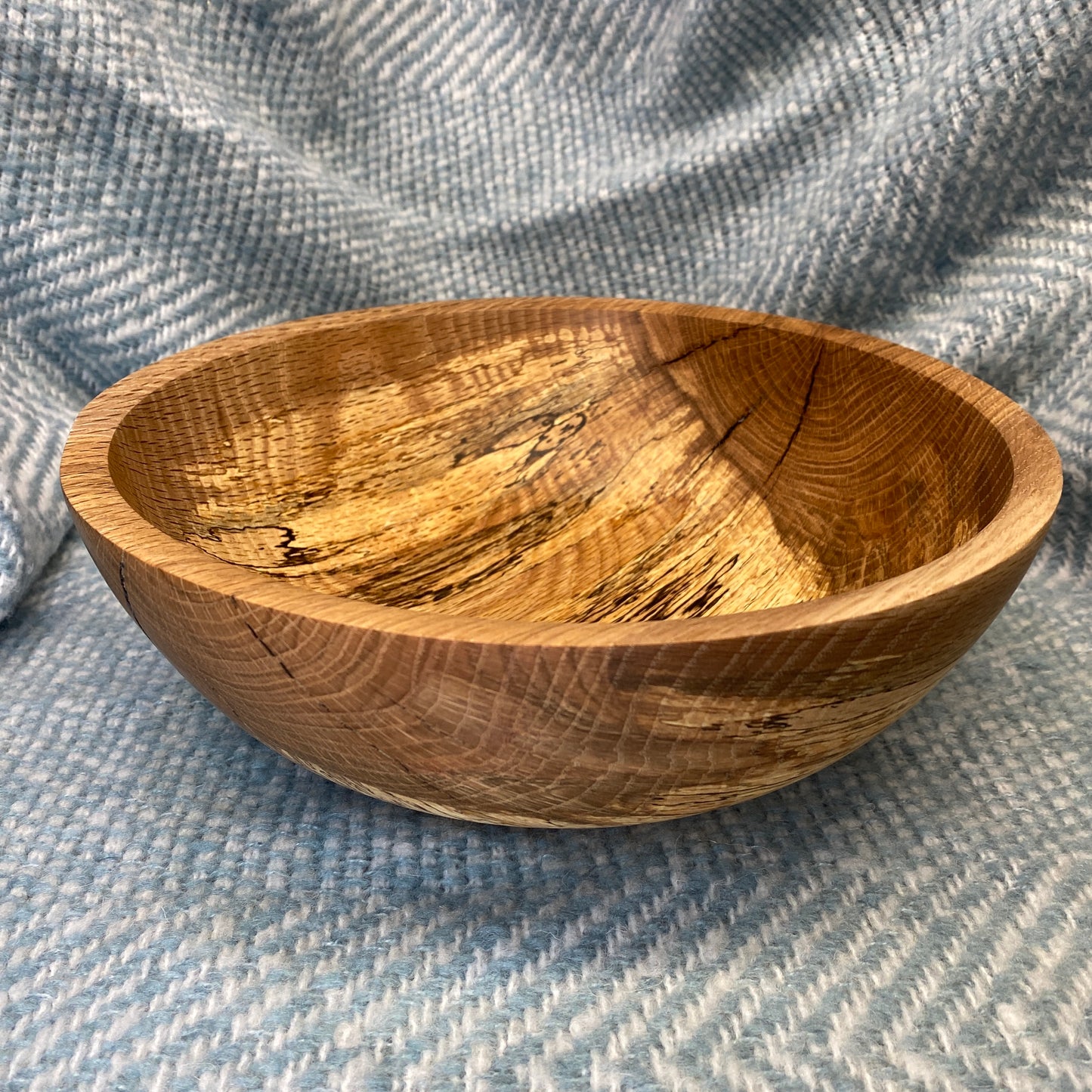 Spalted Oak Salad Bowl - 10 1/2” x 3 1/2”