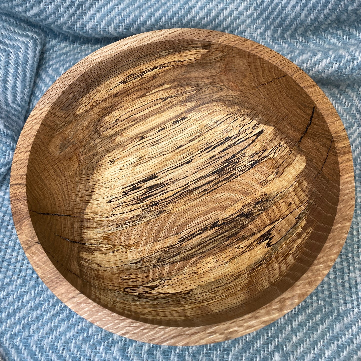 Spalted Oak Salad Bowl - 10 1/2” x 3 1/2”